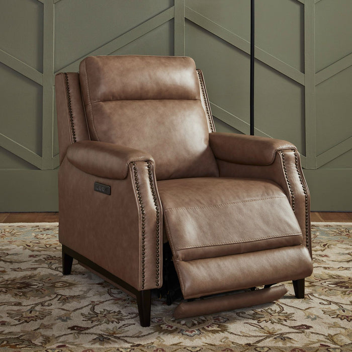Echelon Collection Genuine Leather Recliner Chair - Light Brown