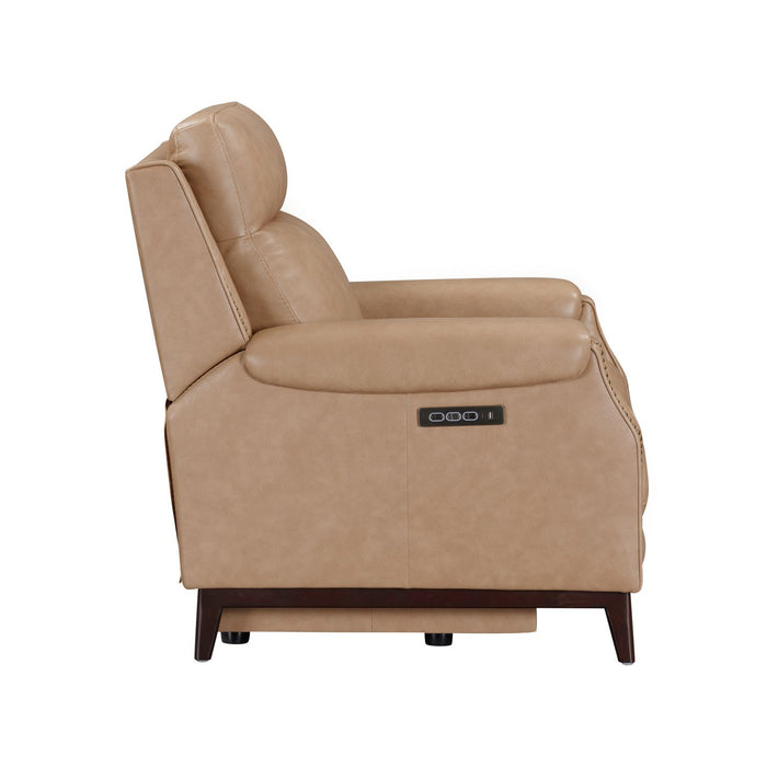 Echelon Collection Genuine Leather Recliner Chair - Light Brown