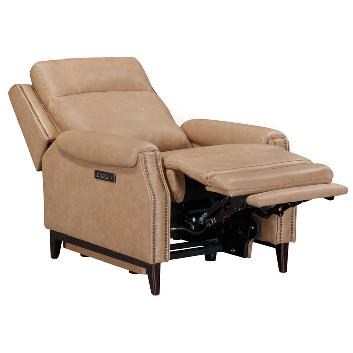 Echelon Collection Genuine Leather Recliner Chair - Light Brown
