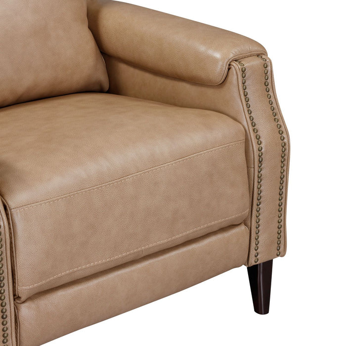 Echelon Collection Genuine Leather Recliner Chair - Light Brown