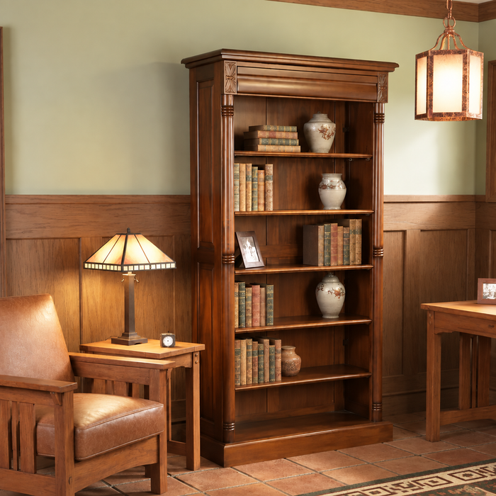 Legacy Open Bookcase - Brown Walnut