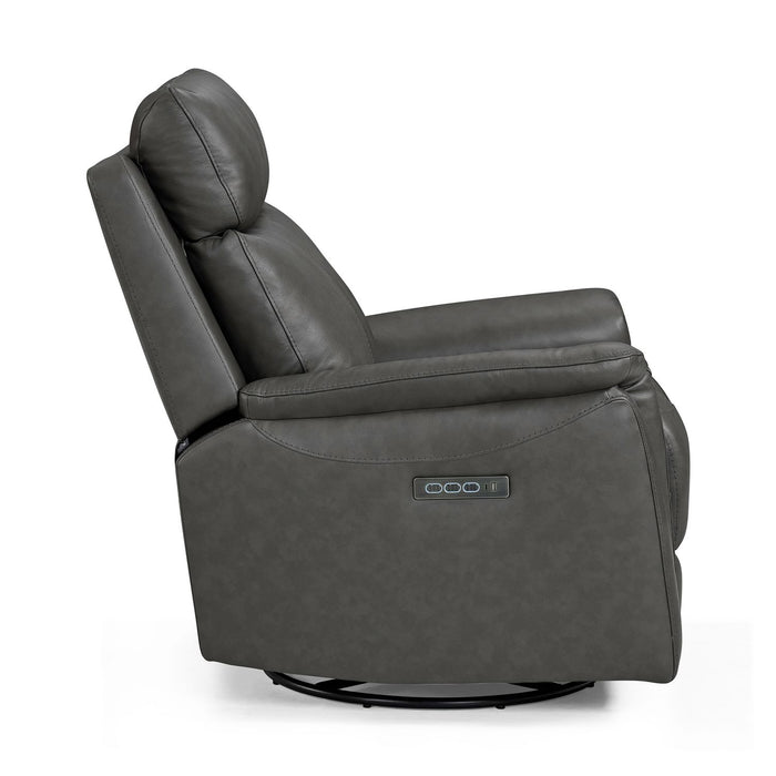Opus CollectionPower Leather Recliner Chair with Swivel Glide