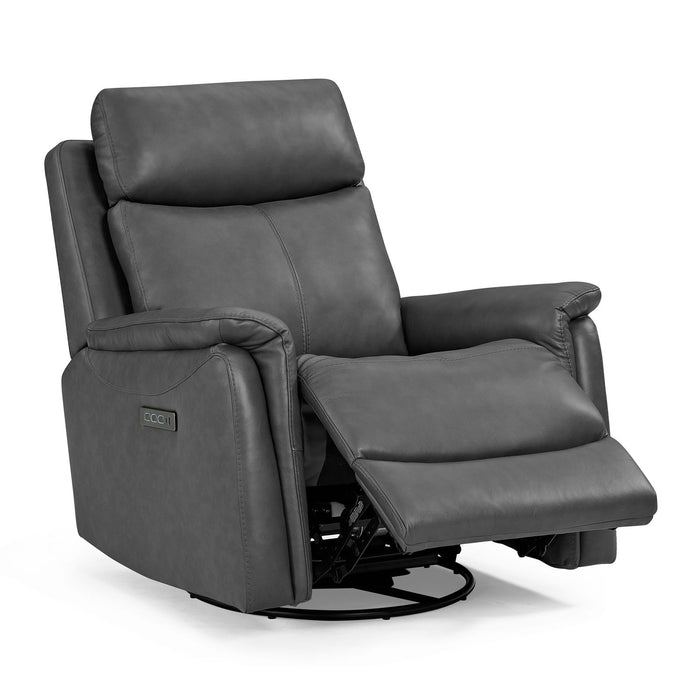 Opus CollectionPower Leather Recliner Chair with Swivel Glide