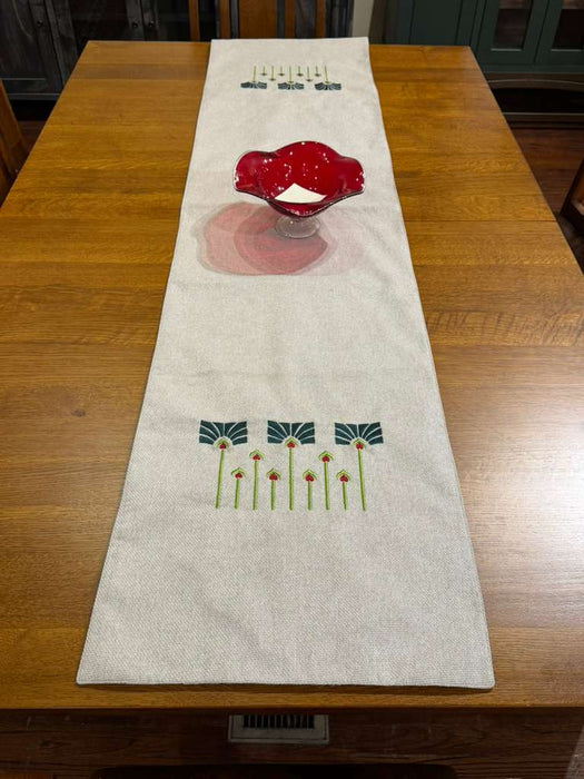 Arts & Crafts Mission style Linen Table Runner