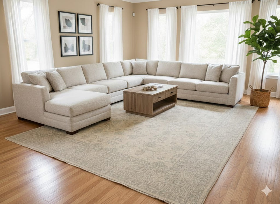 Khotan Pomegranate design Oriental Rug, 8' x 10' (D)