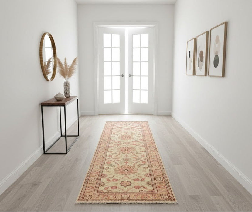 Hand-Knotted Sultanabad Vegetable-Dyed Wool Rug, 2' 5" x 9' 5" (K)
