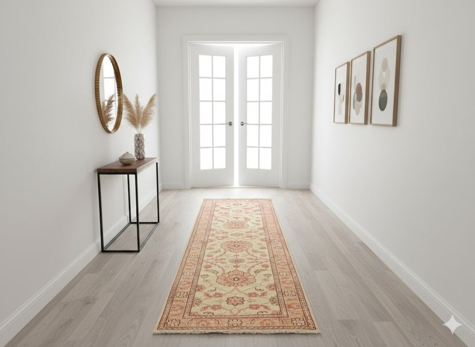 Hand-Knotted Sultanabad Vegetable-Dyed Wool Rug, 2' 5" x 9' 5" (K)