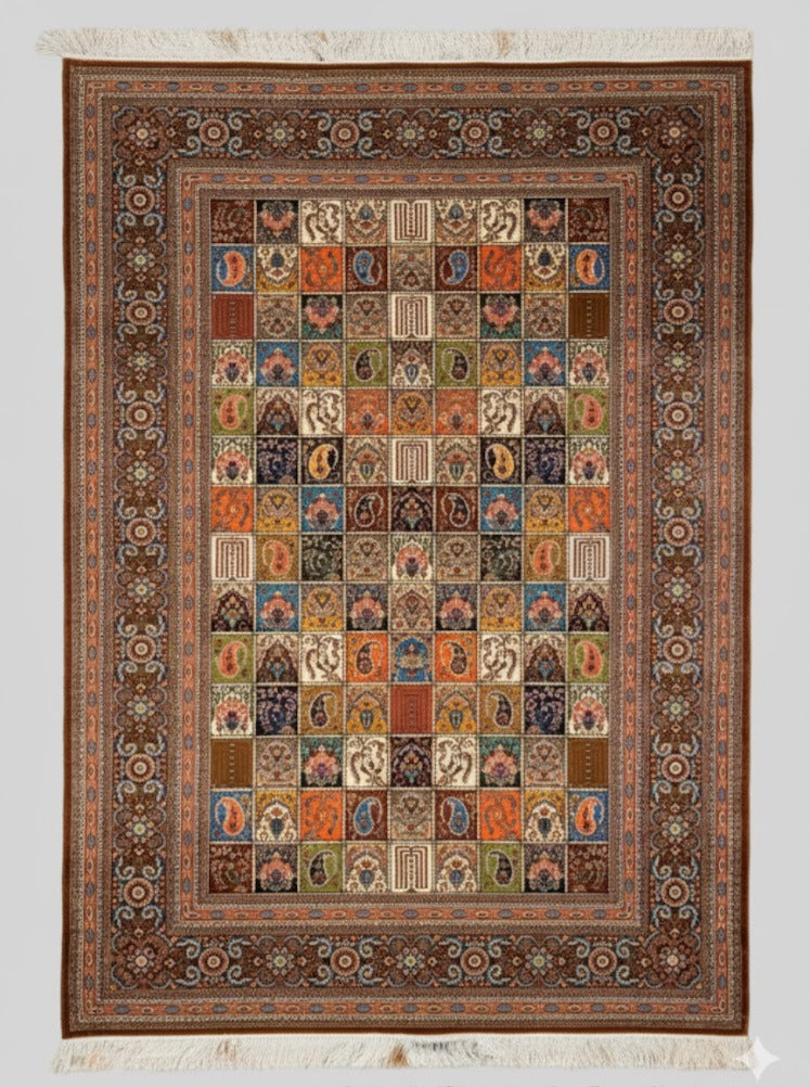 Exquisite 100% Silk Persian Design Rug – Elegant and Luxurious, size 7 ...