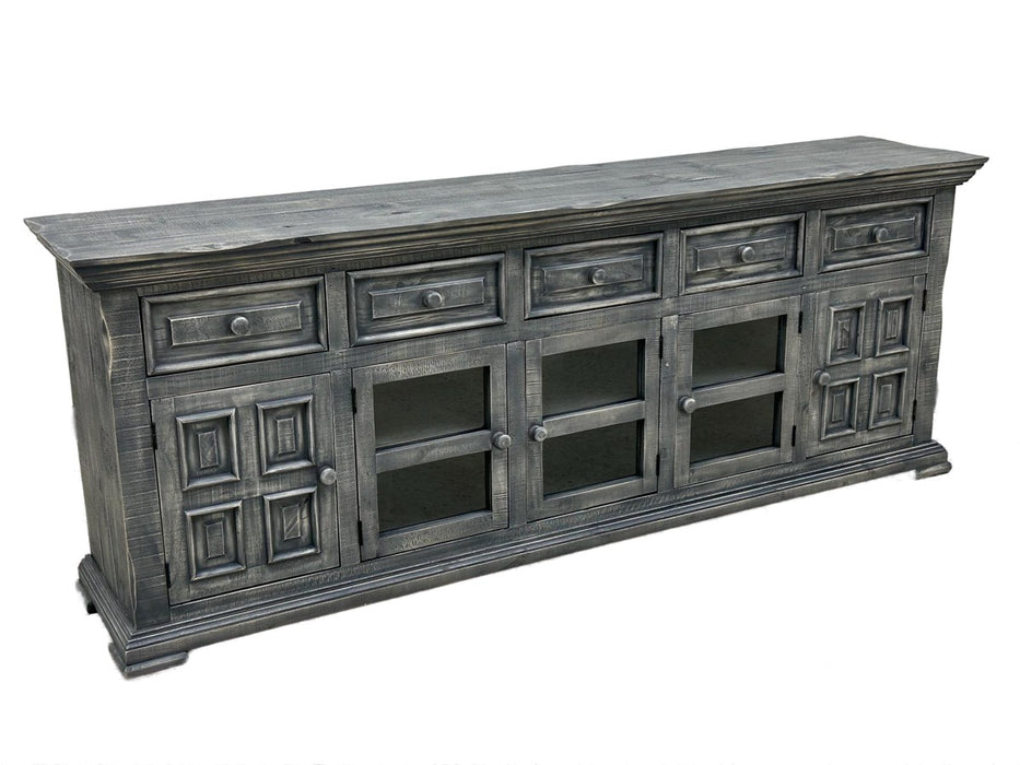 Keystone Panel Door TV Stand - 83" (2 Colors Available) - Grey