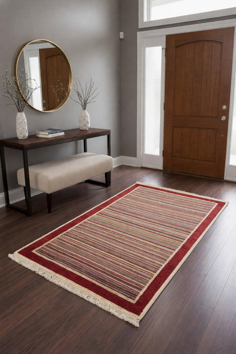 Hand-Knotted Sultanabad Vegetable-Dyed Wool Rug 3' 2" x 5' 2" (K)