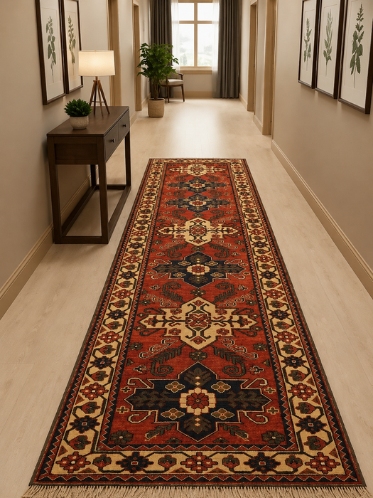 Terkaman Tribal Afghan Oriental Rug, size 3' x 7' 8" (Q)