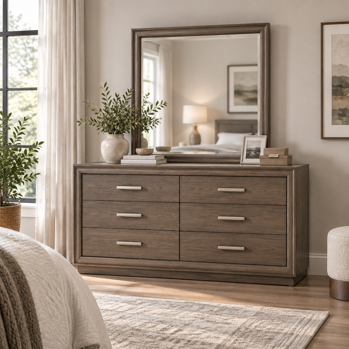 Dawson 6 Drawer Dresser & Mirror