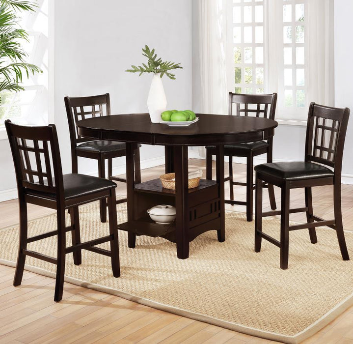 Wexford Modern Light Chestnut Two-Tone 5-Piece Counter Height Table & Chair Set