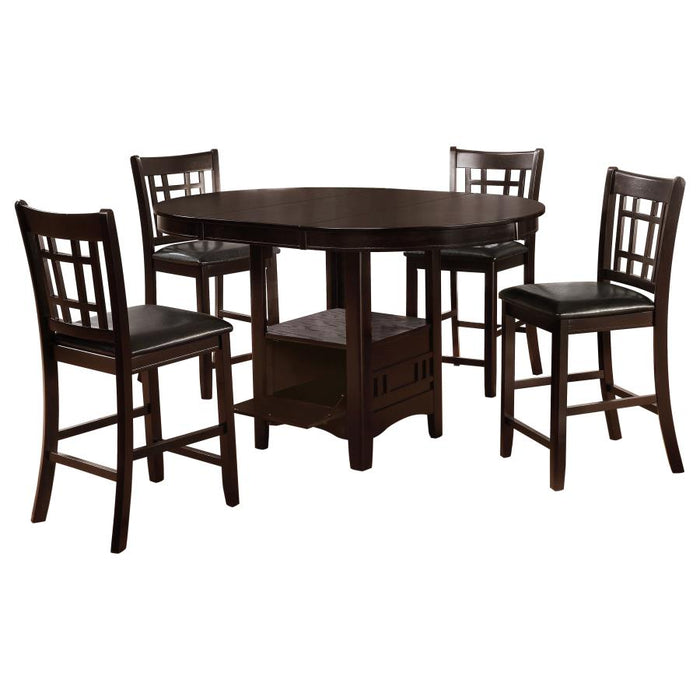 Wexford Modern Light Chestnut Two-Tone 5-Piece Counter Height Table & Chair Set