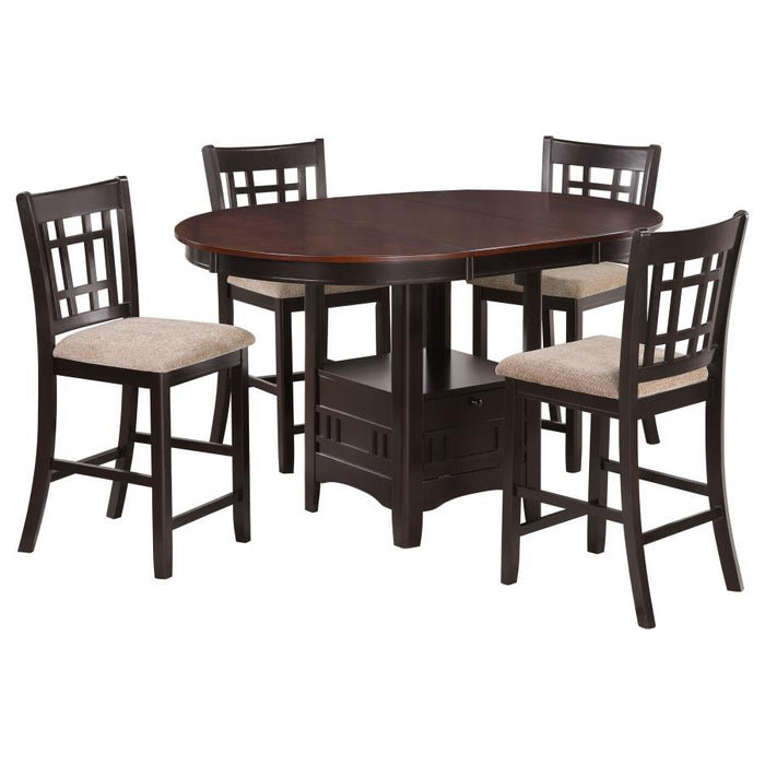 Wexford Modern Light Chestnut Two-Tone 5-Piece Counter Height Table & Chair Set