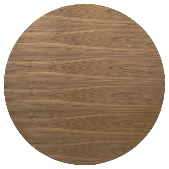 Hearthin 5-Piece 46-Inch Round Wood Dining Table Set – Walnut Finish