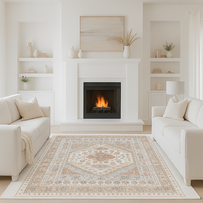 Serapi Collection Area Rug Ultra Soft Washable Rug, Non Slip Area Rug Indoor, Stain Resistant Rugs for Living Room Bedroom Vintage Home Decor