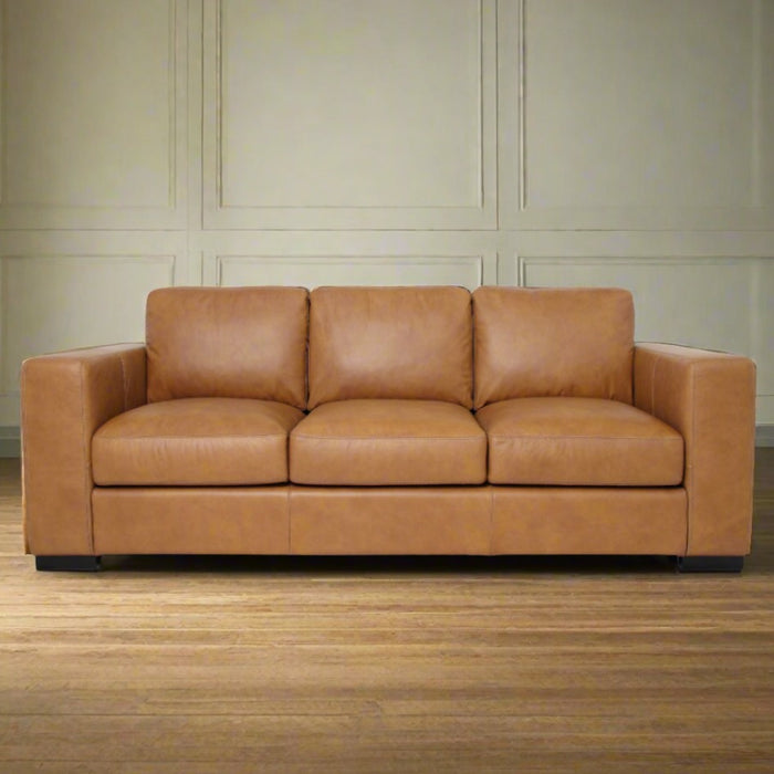 Argento Top Grain Leather Sofa - Tan