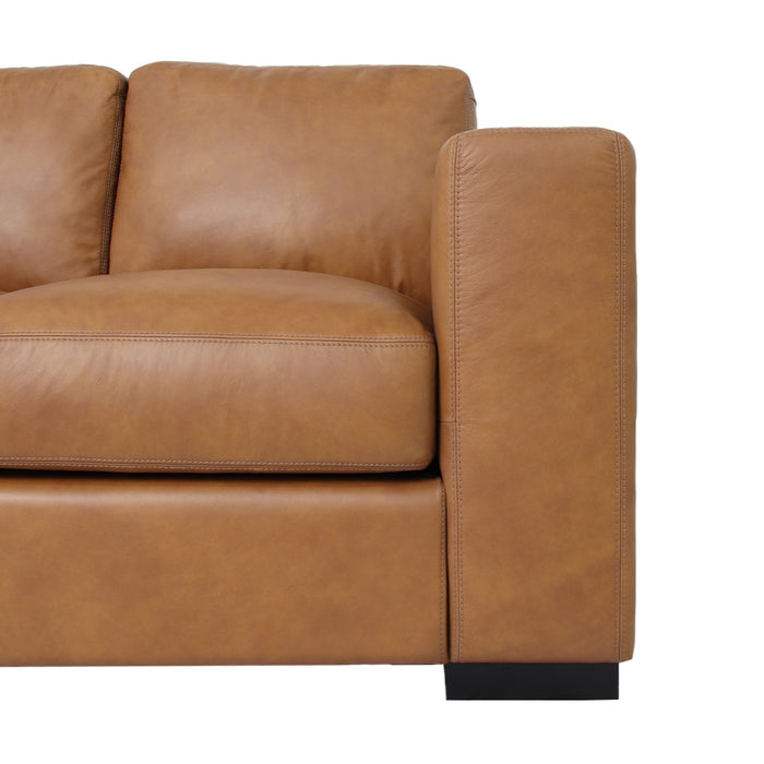 Argento Top Grain Leather Sofa - Tan