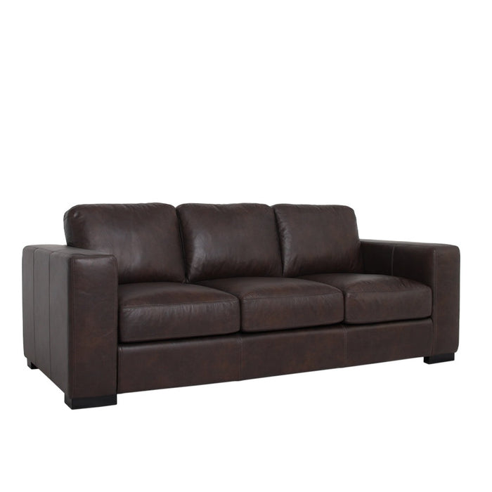 Argento Top Grain Leather Sofa - Brown