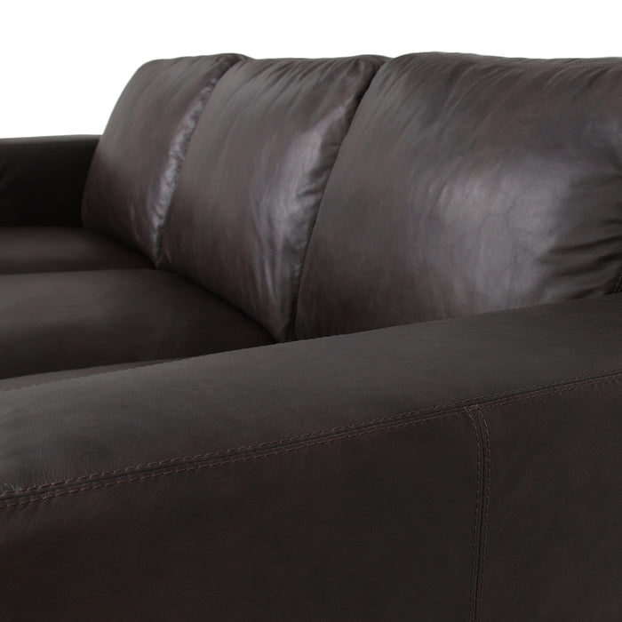 Argento Top Grain Leather Sofa - Brown