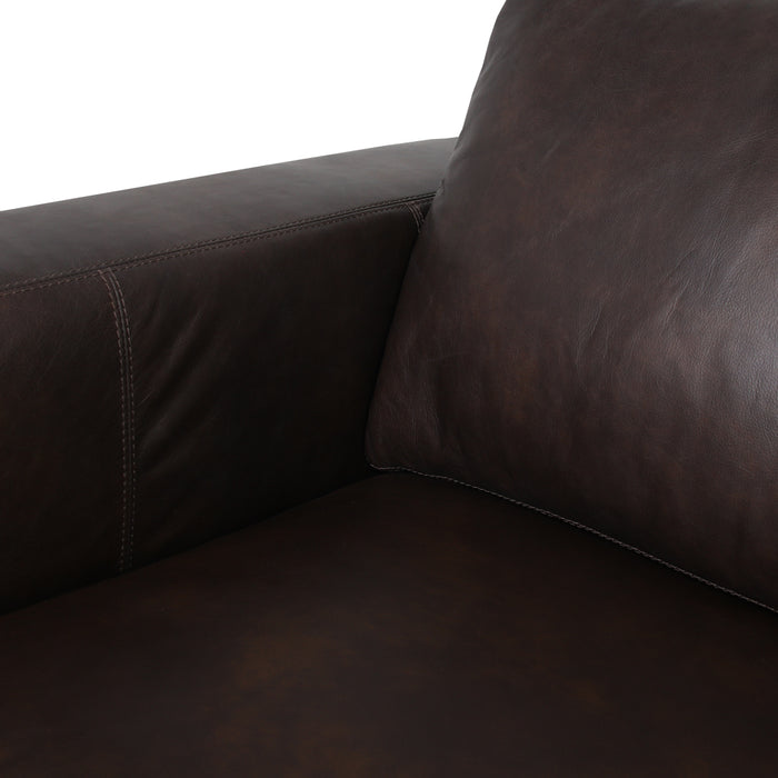 Argento Top Grain Leather Sofa - Brown