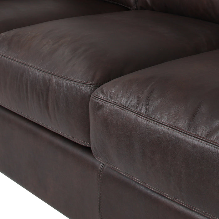 Argento Top Grain Leather Sofa - Brown