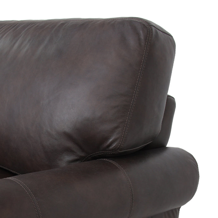 Florentine Leather Arm Chair Tan - Dark Brown