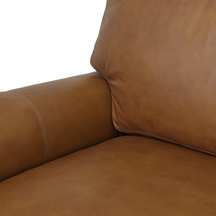 Florentine Top Grain Leather Love Seat - Tan