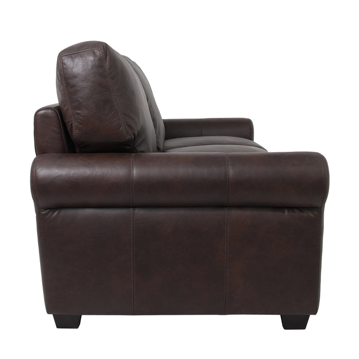 Florentine Top Grain Leather Sofa - Brown