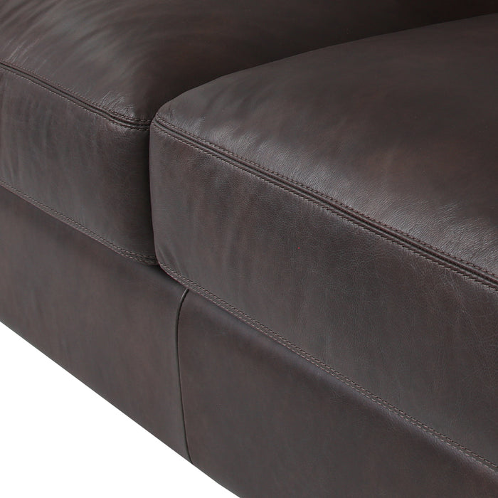 Florentine Top Grain Leather Sofa - Brown