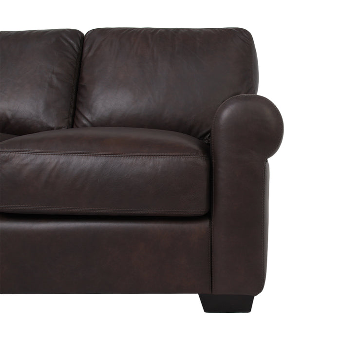 Florentine Top Grain Leather Sofa - Brown