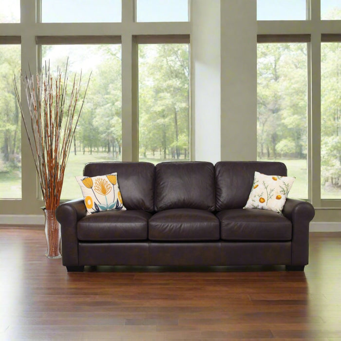 Florentine Top Grain Leather Sofa - Brown