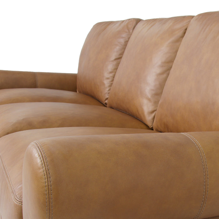 Florentine Top Grain Leather Sofa - Tan