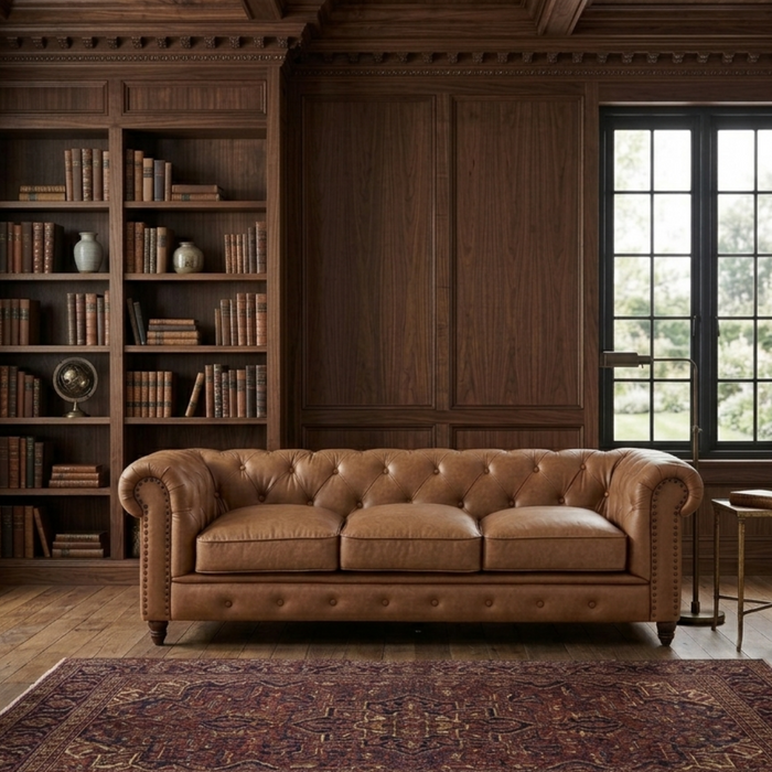Cornelia Modern Contemporary Eco Leather Sofa - Light Brown