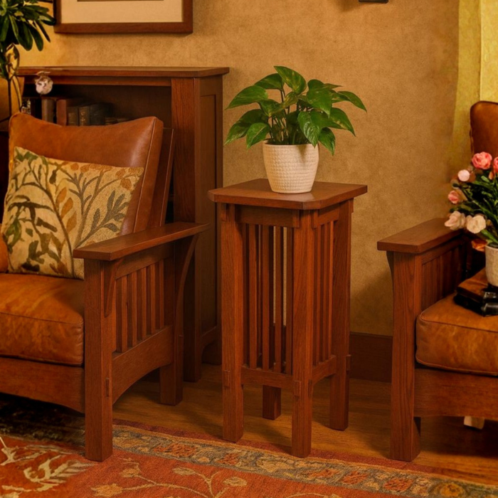 Mission Spindle Side Table / Plant Stand