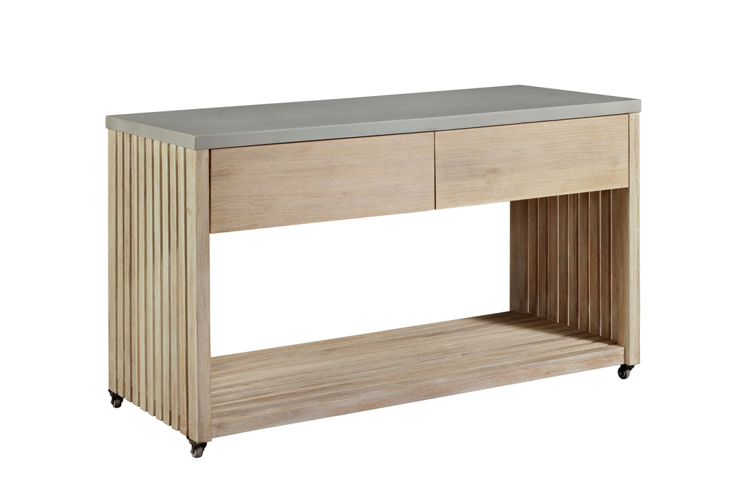 Eclipse Outdoor Solid Teak Wood Natural Look Kitchen Island