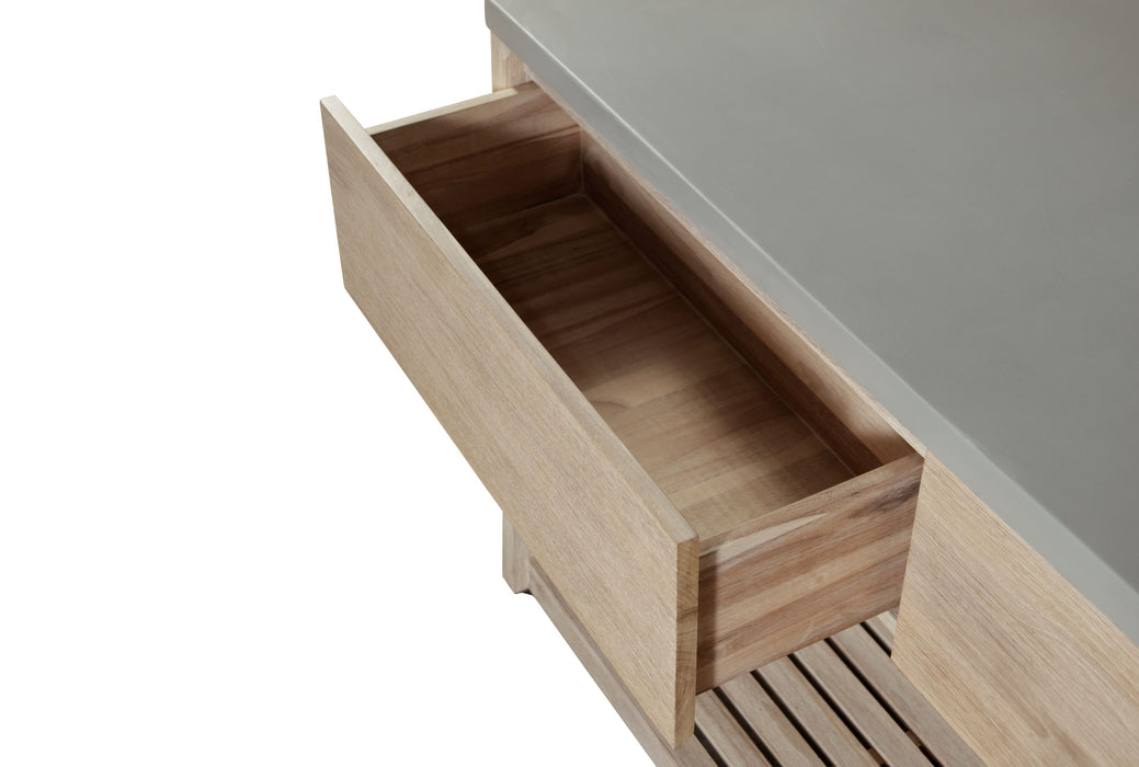 Eclipse Outdoor Solid Teak Wood Natural Look Kitchen Island