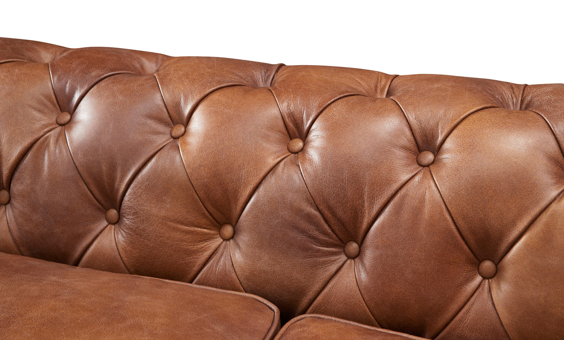 Century Chesterfield Sofa - Bark Brown Leather