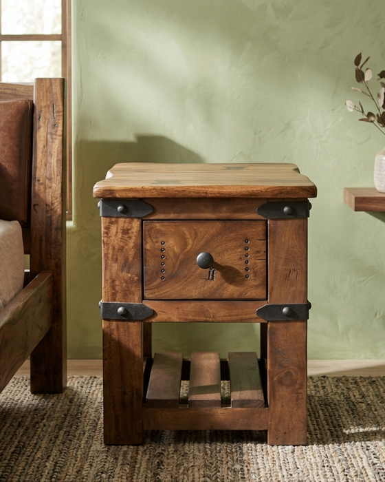 Granville Parota Wood Side Table | Crafters & Weavers