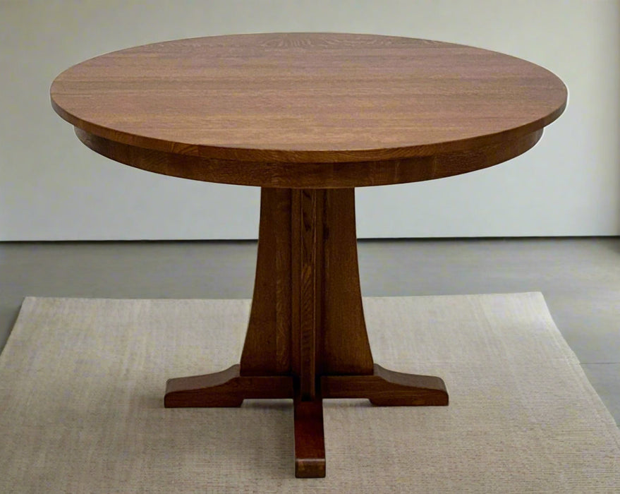 Mission Quarter Sawn  Oak Round Dining Table, Kitchen Table - 42"