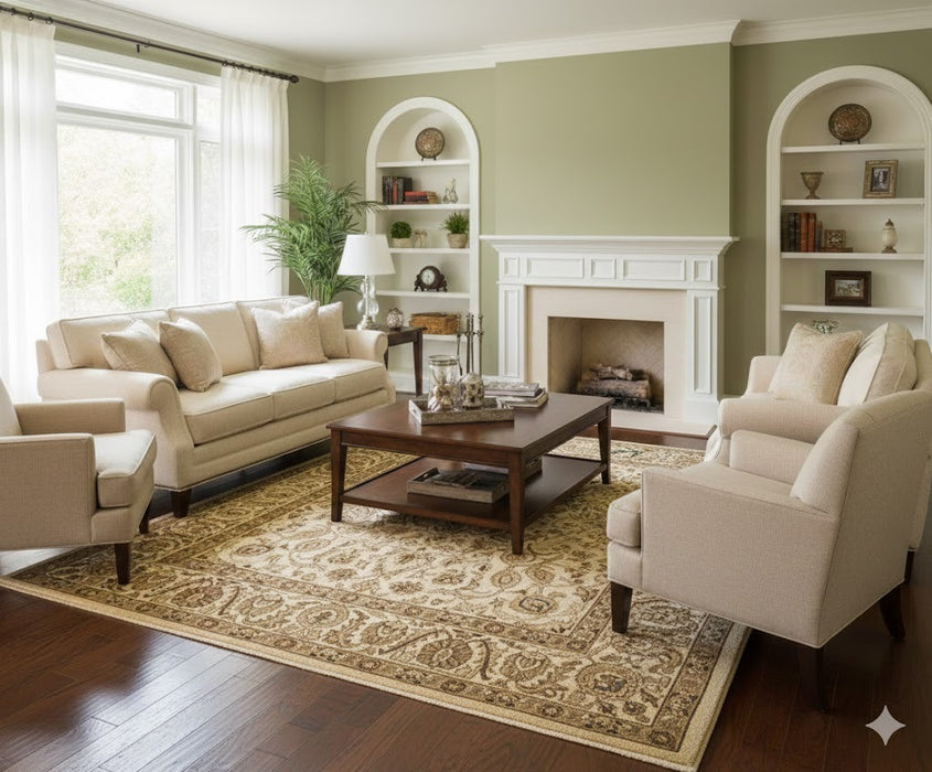 Sultanabad 100% wool Hand Made Rug - size 8" x 10"  (P)