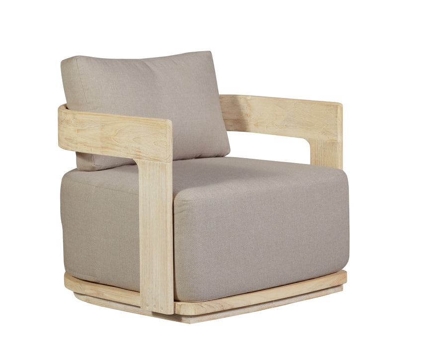 Eclipse Outdoor solid Teak Wood Sofa Set - Gray fabric