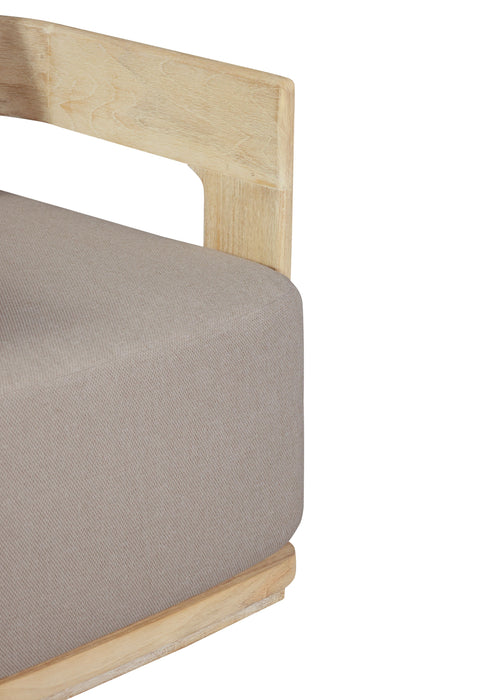 Eclipse Outdoor solid Teak Wood Sofa Set - Gray fabric