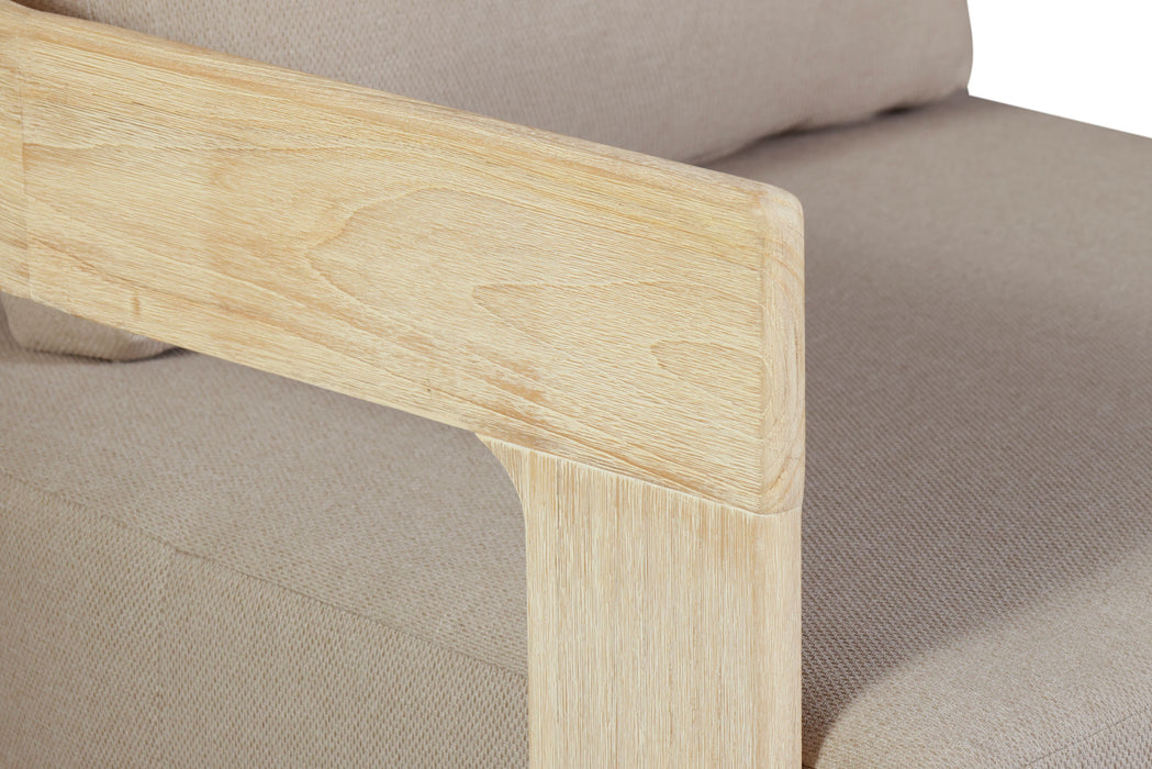 Eclipse Outdoor solid Teak Wood Sofa Set - Gray fabric