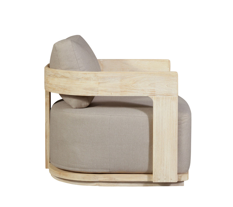 Eclipse Outdoor solid Teak Wood Sofa Set - Gray fabric