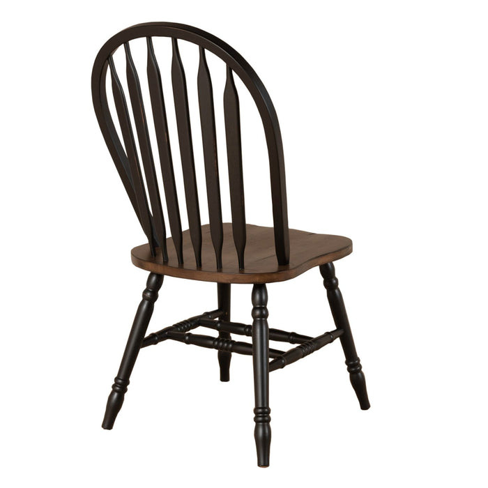 Marenza Farmhouse Solid Wood Dining Side Chair – Black