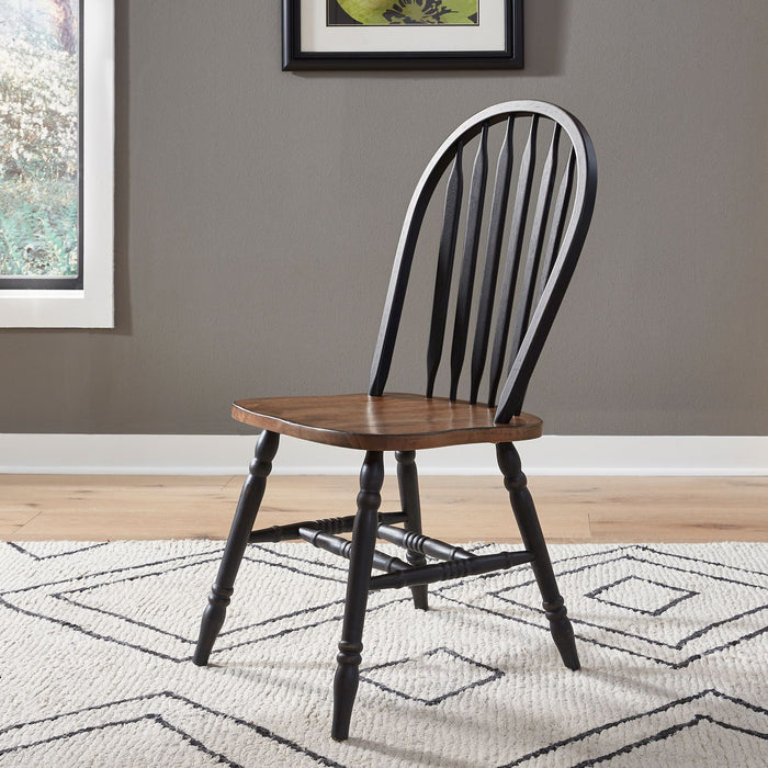 Marenza Farmhouse Solid Wood Dining Side Chair – Black