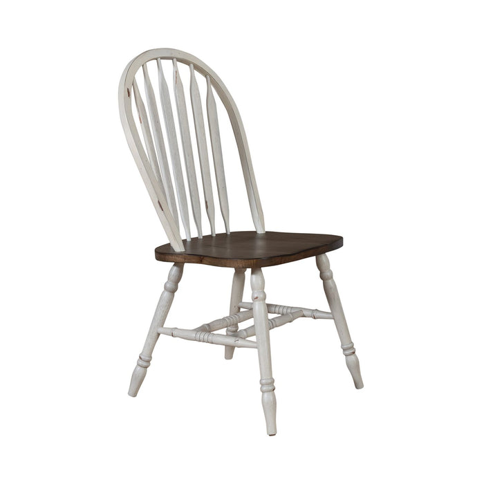 Marenza Farmhouse Dining Side Chair – Distressed White Wood Finish