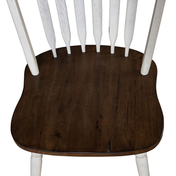 Marenza Farmhouse Dining Side Chair – Distressed White Wood Finish